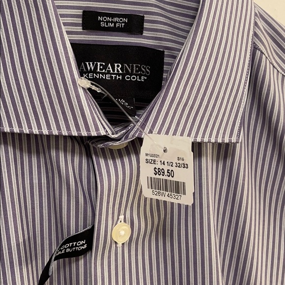 Kenneth Cole Camicie Solid Camicia Elegante Uomo
